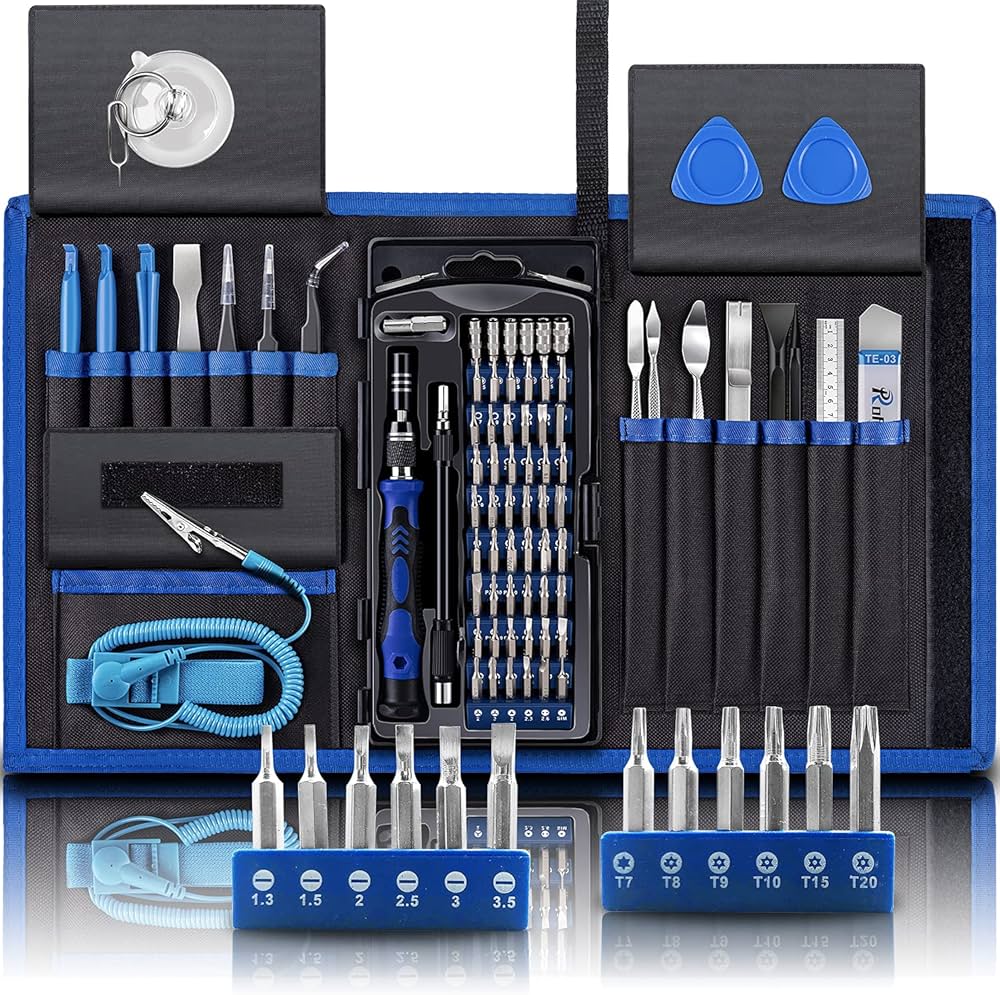 80 IN 1 Professional Computer Repair Tool Kit, Precision Screwdriver Set | Magnetic Screwdriver Set for Laptop, PC, MacBook, Tablet, iPhone, PS4, Electronics