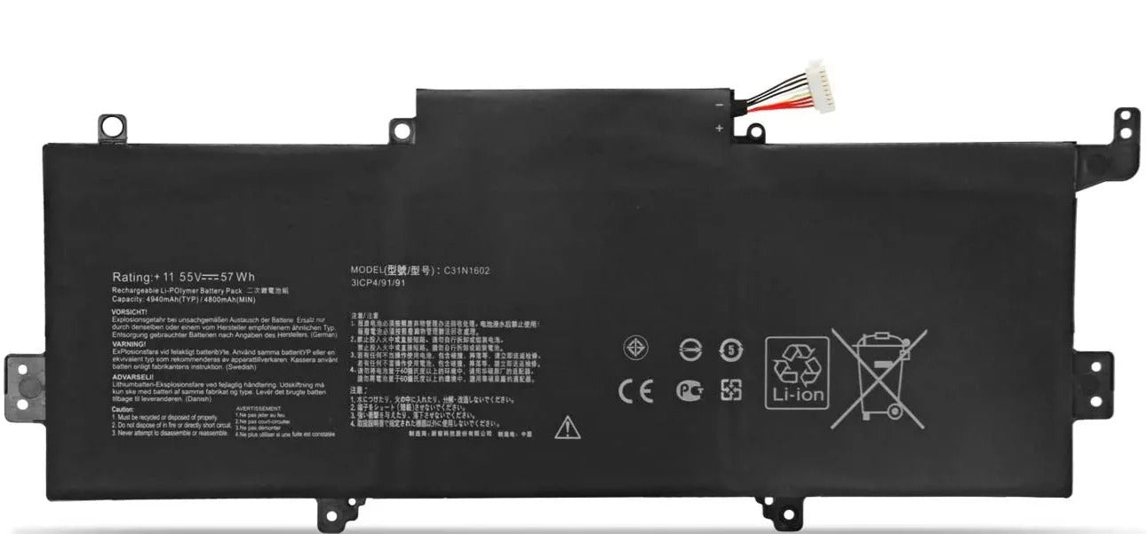 Asus Zenbook UX330, UX330UA, UX330UA-1A, UX330UA-1B, UX330UA-1C Series, C31N1602 Laptop Battery