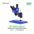 8-80X High-Power Trinocular Stereo Microscope with Big Base for PCB Repair