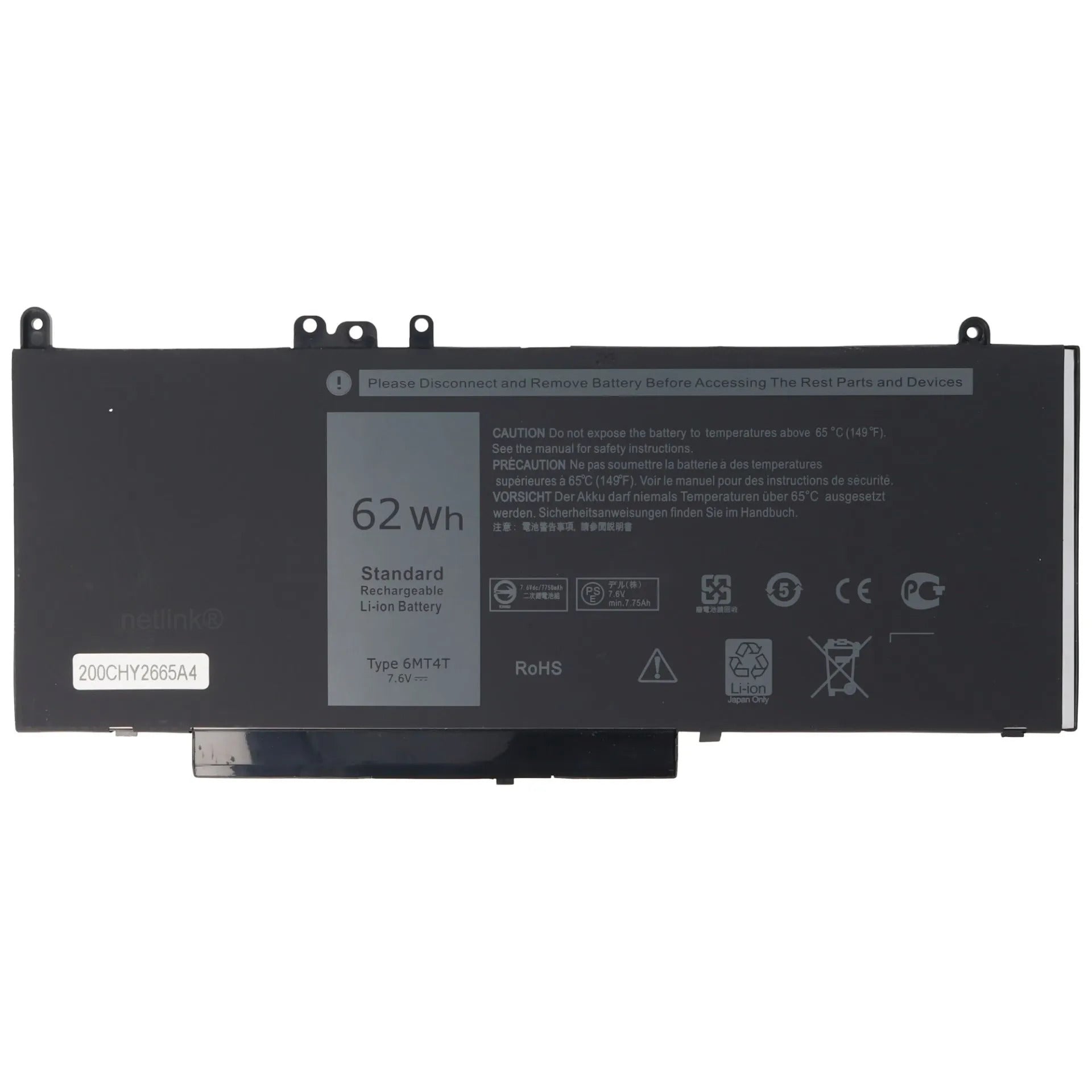 Dell Latitude E5270, E5470, E5570, E5450, E5550, E5570, 6MT4T, 7V69Y, Laptop Battery
