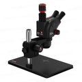 YCS 6575X 6.5-75X Continuous Zoom Trinocular Stereo Microscope with Big Base