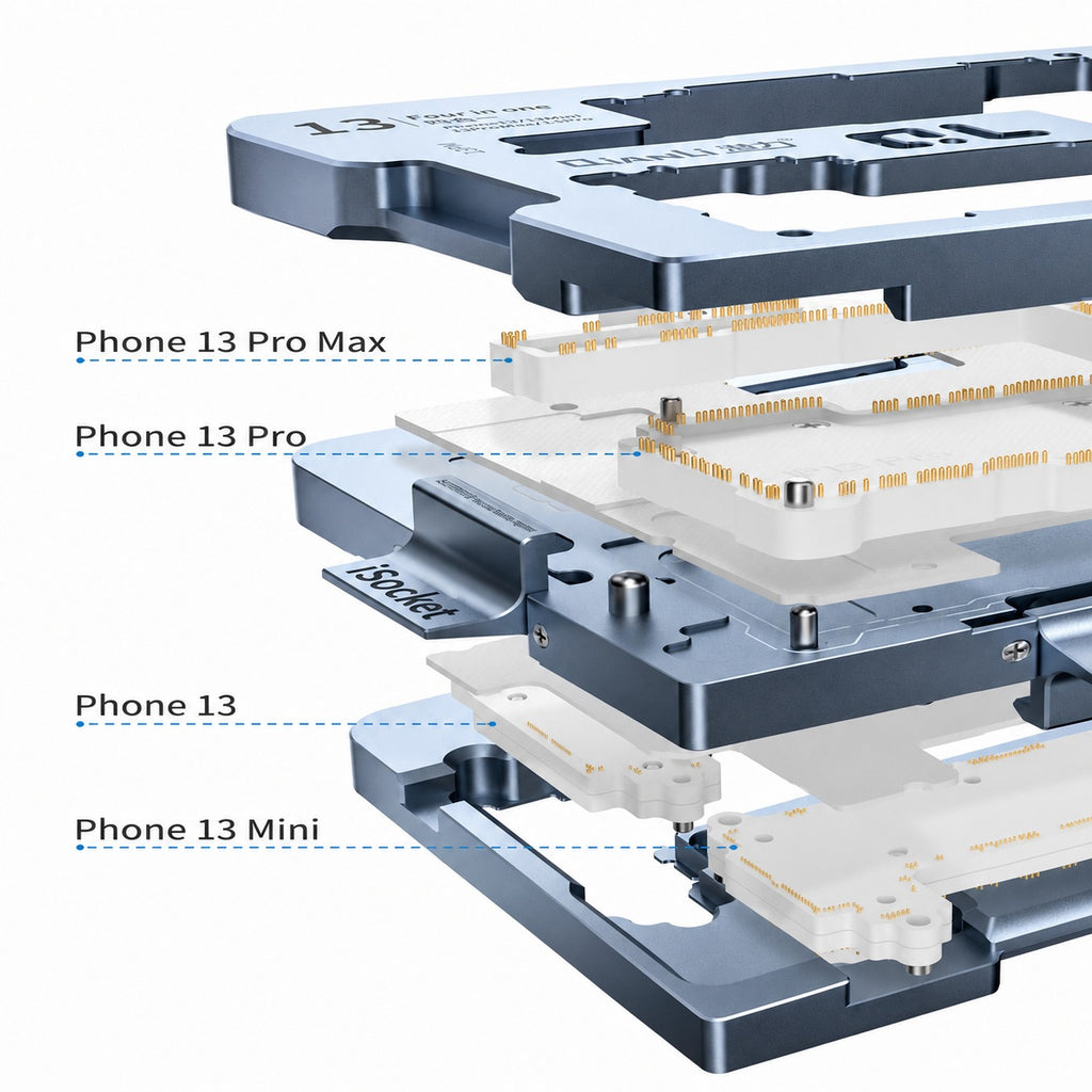 QianLi iSocket 13 Series 4-in-1 Motherboard Layered Test Fixture for iPhone 13 Mini / 13 / 13 Pro / 13Pro Max