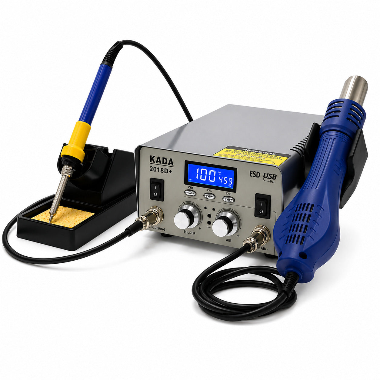 Kada 2018D+ 2in1 Hot Air Soldering Iron Station