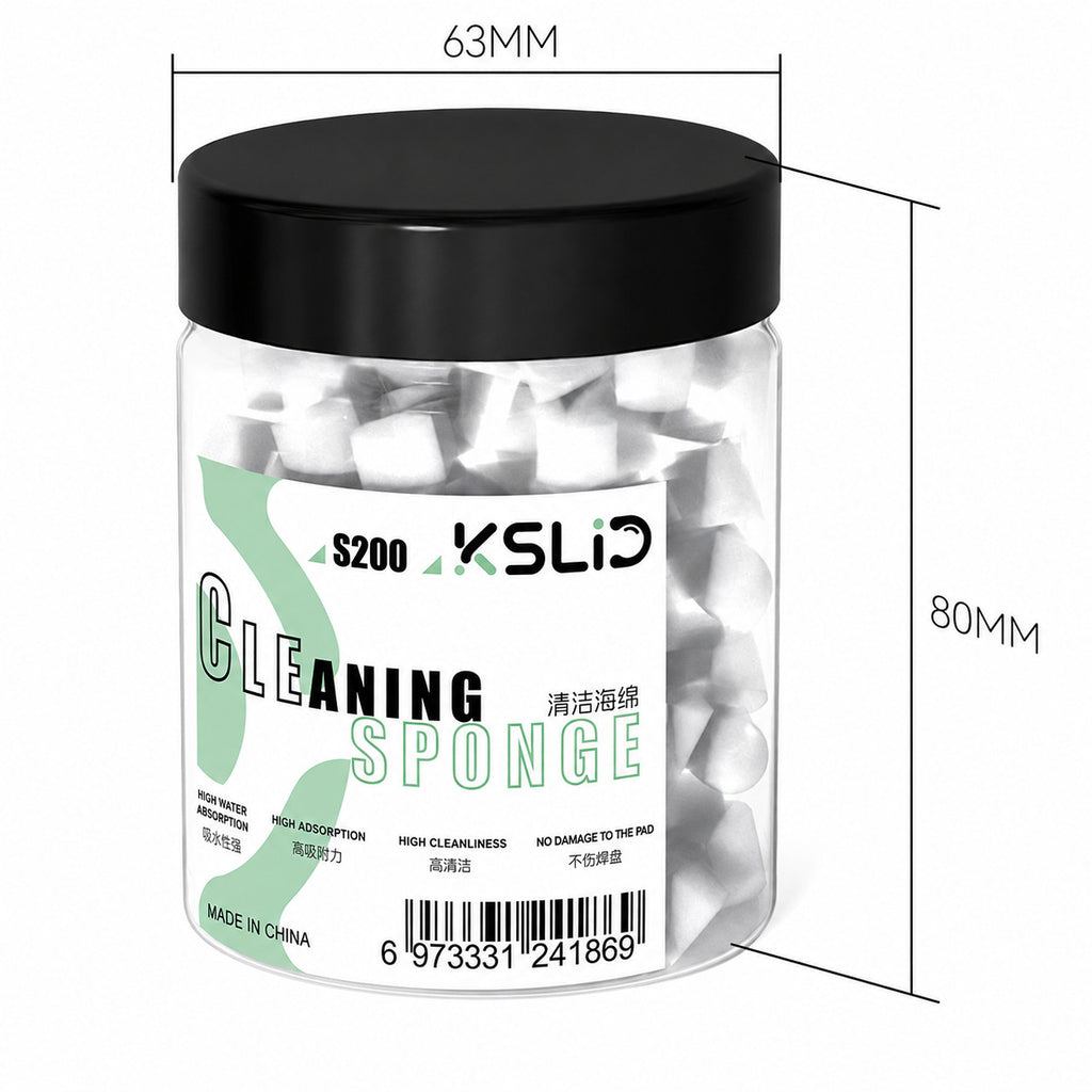 Kslid S200 High Density Nanometer Cleaning Sponges for Motherboard / Soldering Flux Cleaning