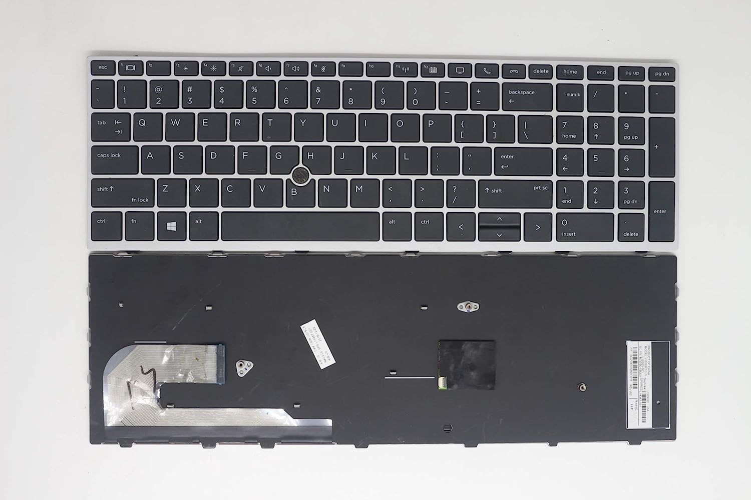 HP Elitebook 755 G5, 850 G5, 850 G6, Zbook 15U G5, 15U G6, Elitebook 850 G6, Laptop Keyboard Black with Silver Frame