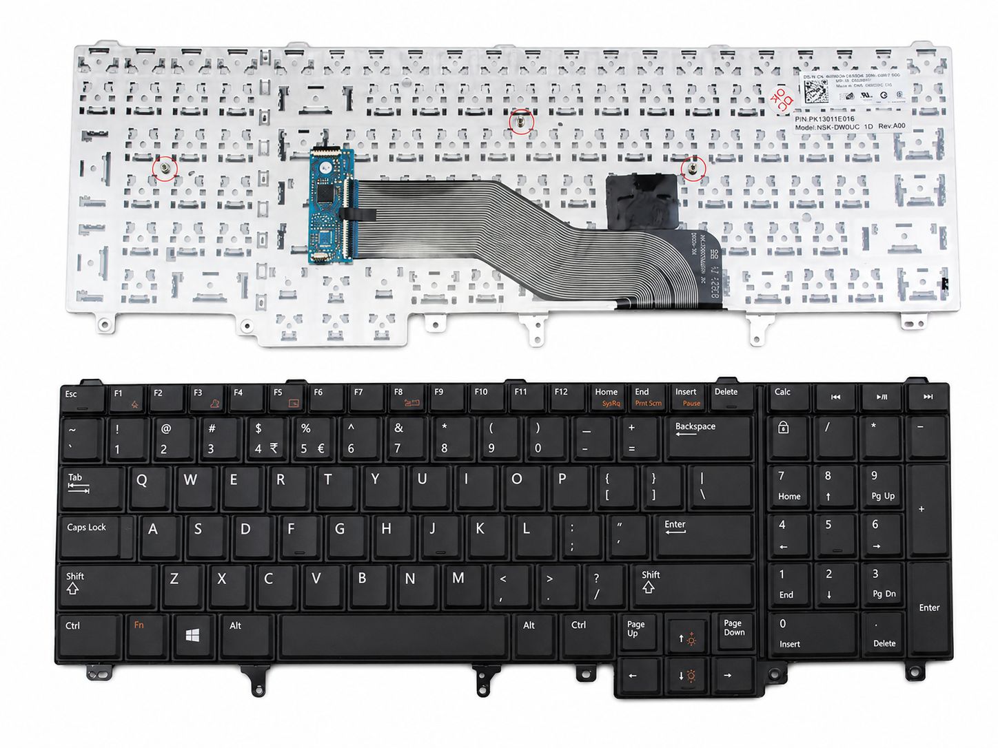 Dell Latitude E6520 Series Laptop Keyboard Black