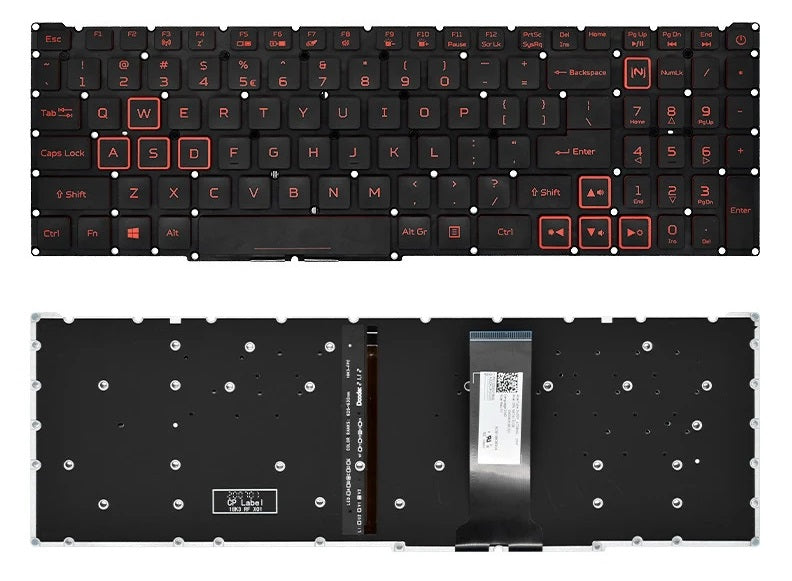 Replacement Keyboard for Acer Nitro 5 AN515-54 AN515-43 AN517-51 N18C3