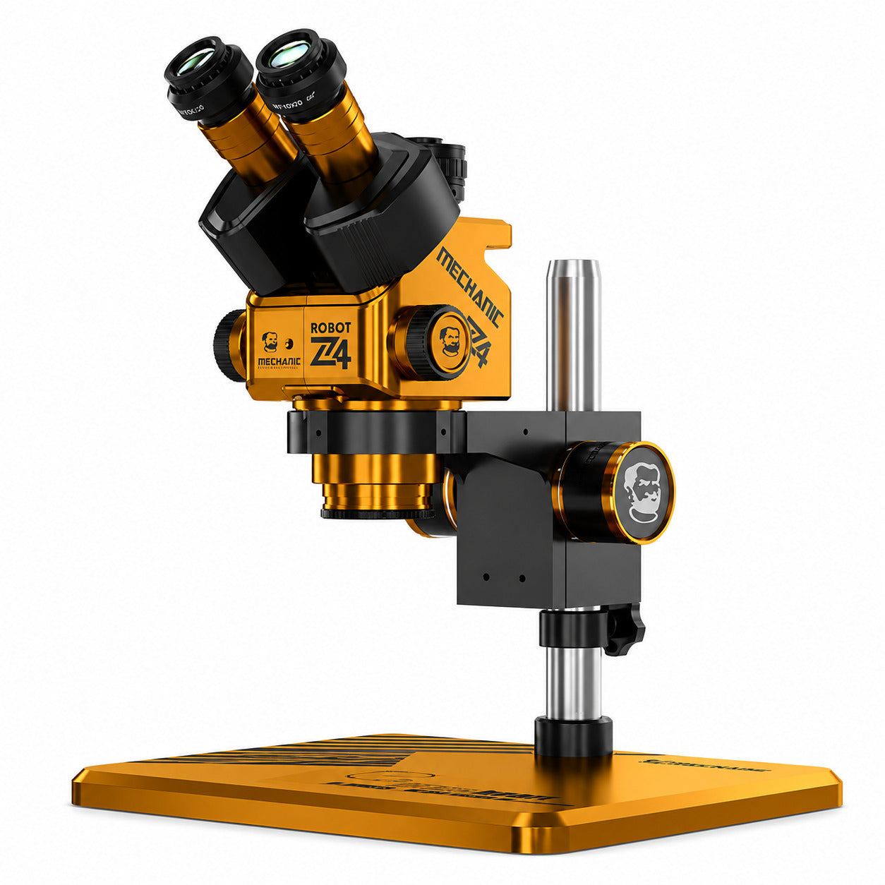 6.5-60X Trinocular Stereo Microscope with Aluminum Alloy Big Base