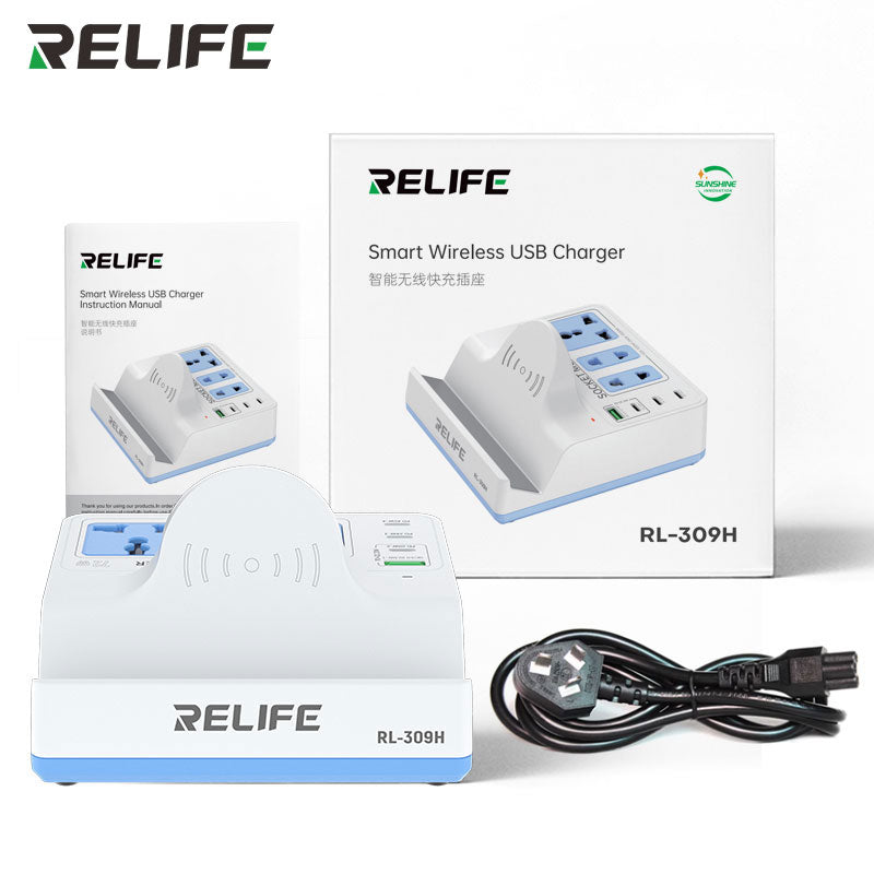 72W QC&PD Integrated Fast Charger Smart Socket with 15W Wireless Charging