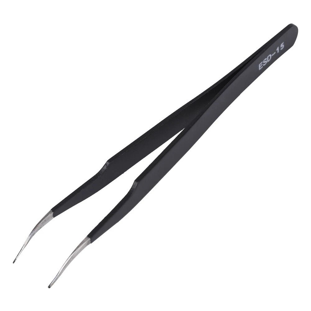 Black Anti-Static Curved Tweezer