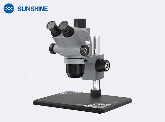 6.5X-65X Continuous Zoom Trinocular Stereo Microscope with M-17 4K HD Camera(WHITE-PURPLE-GRAY-BLACK)