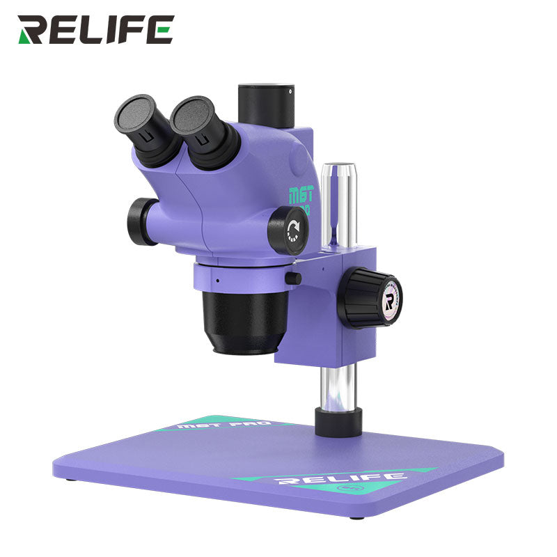 6.5X-65X Continuous Zoom Trinocular Stereo Microscope with M-17 4K HD Camera(WHITE-PURPLE-GRAY-BLACK)