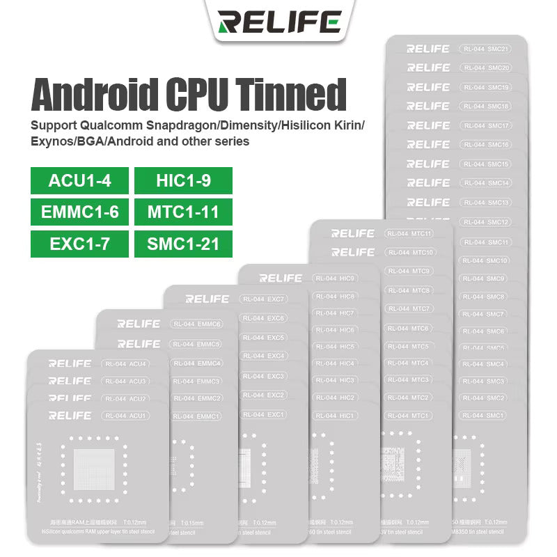 Android Series Chip Plating Tin Steel Stencil Set/58 PCS