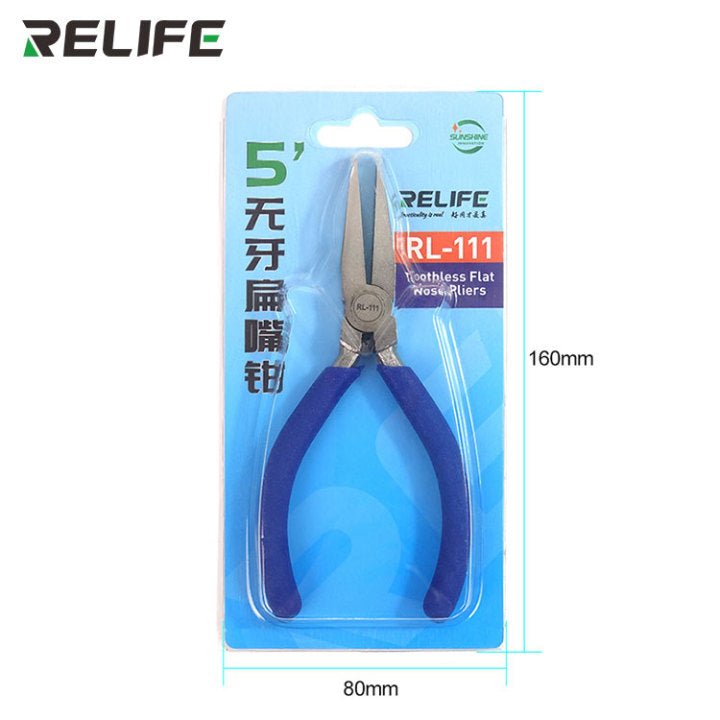 Relife Toothless Flat Nose Plier for Electronics