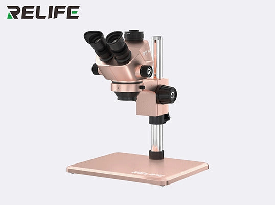 7X-50X Continuous Zoom Colorful Trinocular HD Stereo Microscope ( DESERT GOLD / SPACE GRAY / INDIGO BLUE / DREAM BLUE )