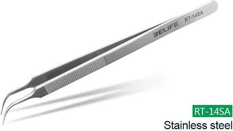 Relife Precision Curved Tweezer for Electronics