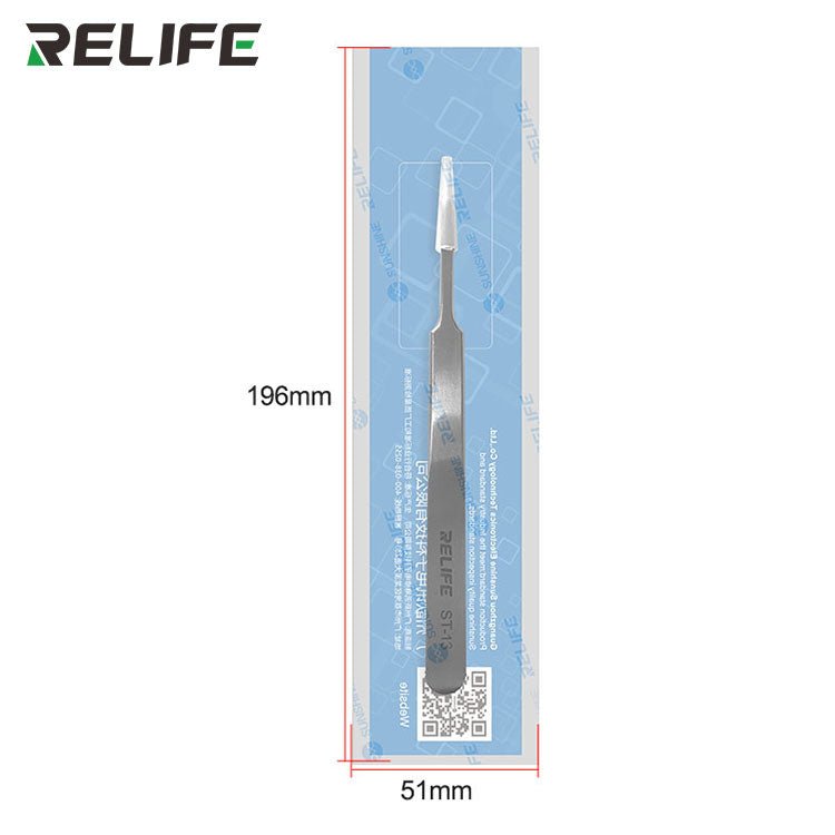 Relife Precision Flat Tweezer for Electronics