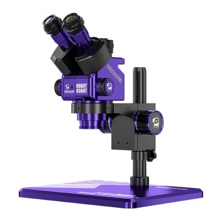 Mechanic ROBOT 6560T-B11 6.5-60X Trinocular Stereo Microscope with CTV 0.45X Adapter + L72 Ring Lamp