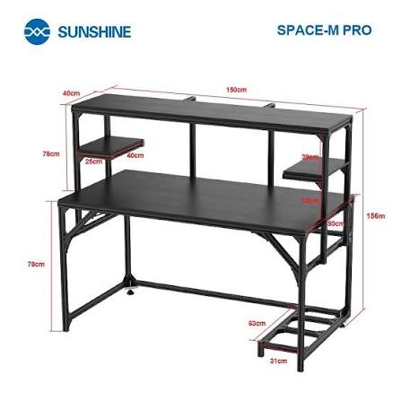 Black Aluminum Alloy Modular Repair Table