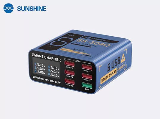Smart Charger with 6 USB Ports – Multi-Device Hub