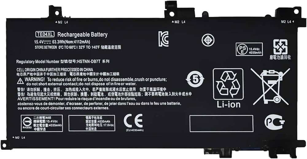 HP Pavilion Omen 15-ax200, 15-ax200ng, TE04XL Laptop Battery