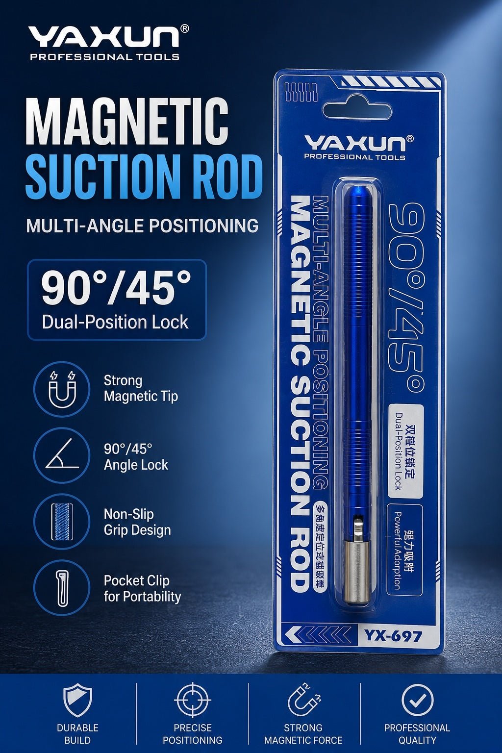 Multi-Angle Positioning Magnetic Suction Rod