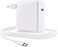 61W USB-C Power Adapter Charger compatible with MacBook Pro/Air, Fast Charging Replacement Adapter in White