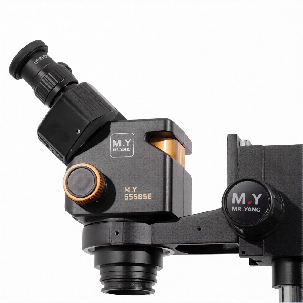 Mr.Yang MY-6558SE 6.5-58X Synchronous Zoom Binocular Stereo Microscope with Big Base