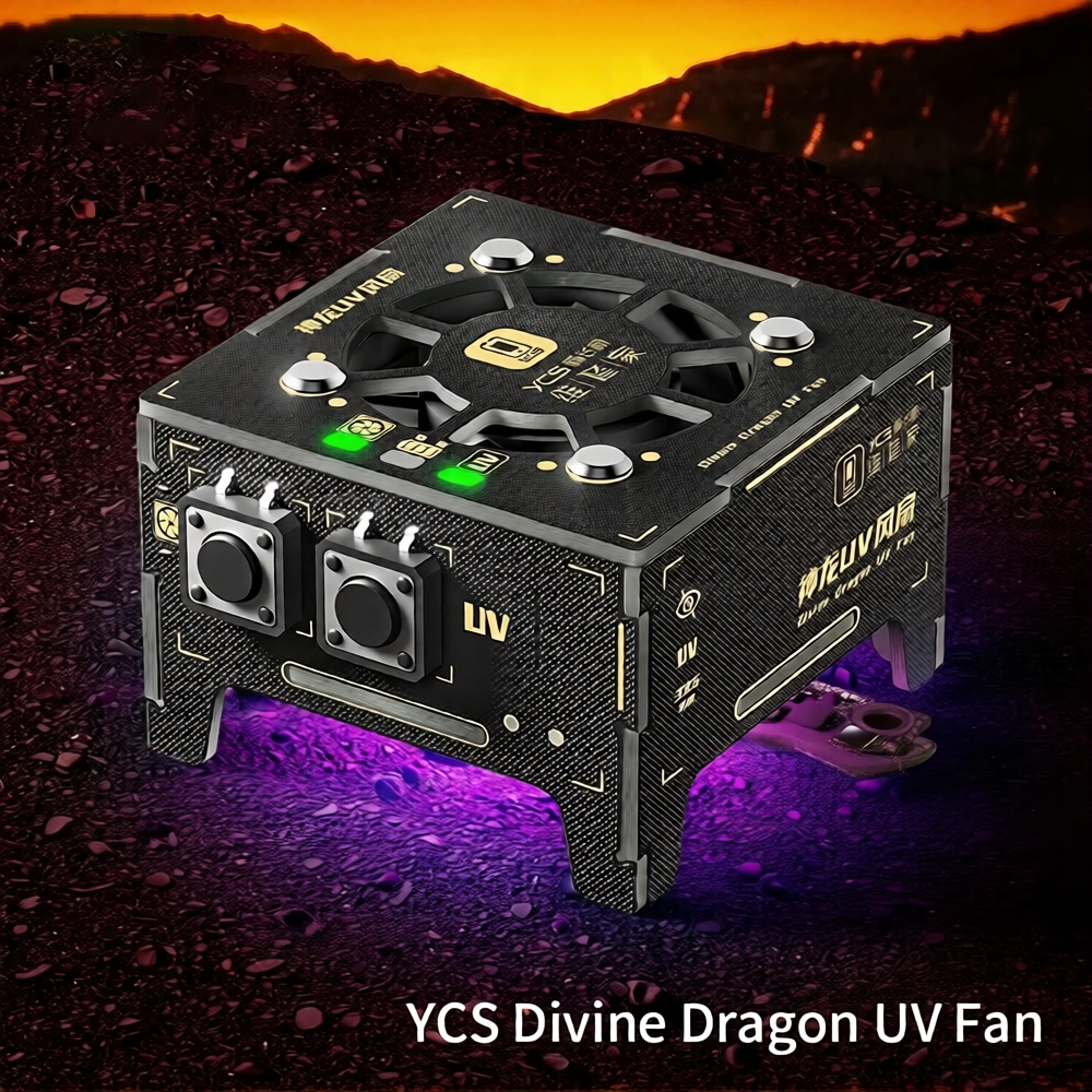 YCS Divine Dragon 2-in-1 UV Curing Light with Cooling Fan for Motherboard PCB Soldering Repair